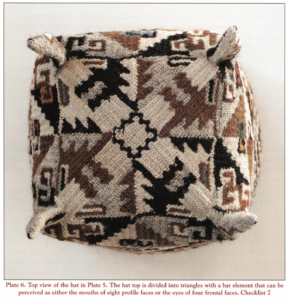 Crossed X and Chakana in middle, Tiwanaku